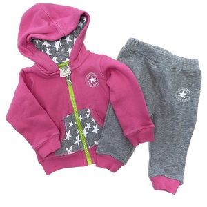 6 months Converse Baby Girl Jacket and Pants Sweats Set